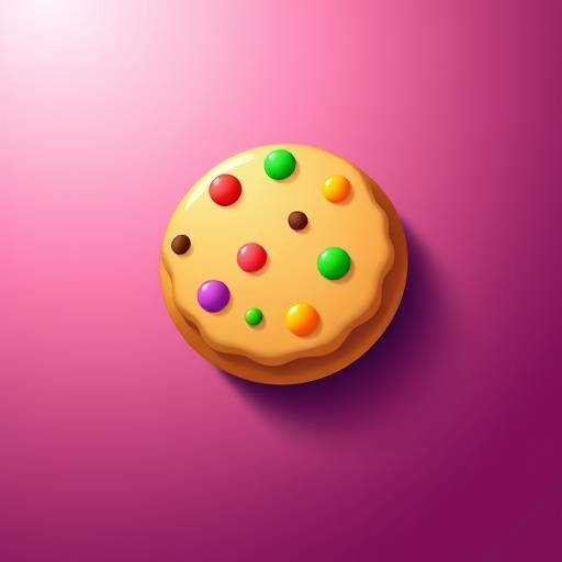 A colourful cookie icon representing the use of cookies on the website