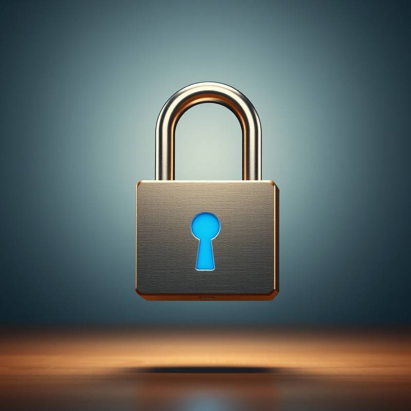 Illustration of a closed padlock, symbolising data security and privacy protection